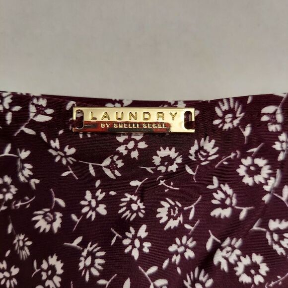 NWT LAUNDRY BY SHELLI SEGAL Sz M Floral Blue/Purple Bikini Bottoms - Picture 7 of 8